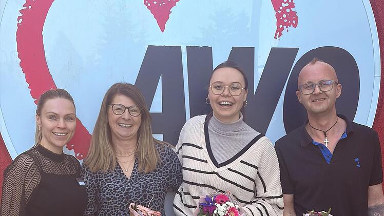 Die Leitungsfunktionen in der Pflegeeinrichtung AWO Willy-Brandt-Haus sind neu geregelt. Von links: Lisa B&ouml;hme, Elke Hohmann, Albina Fr&ouml;hlich und Lukas Norek.