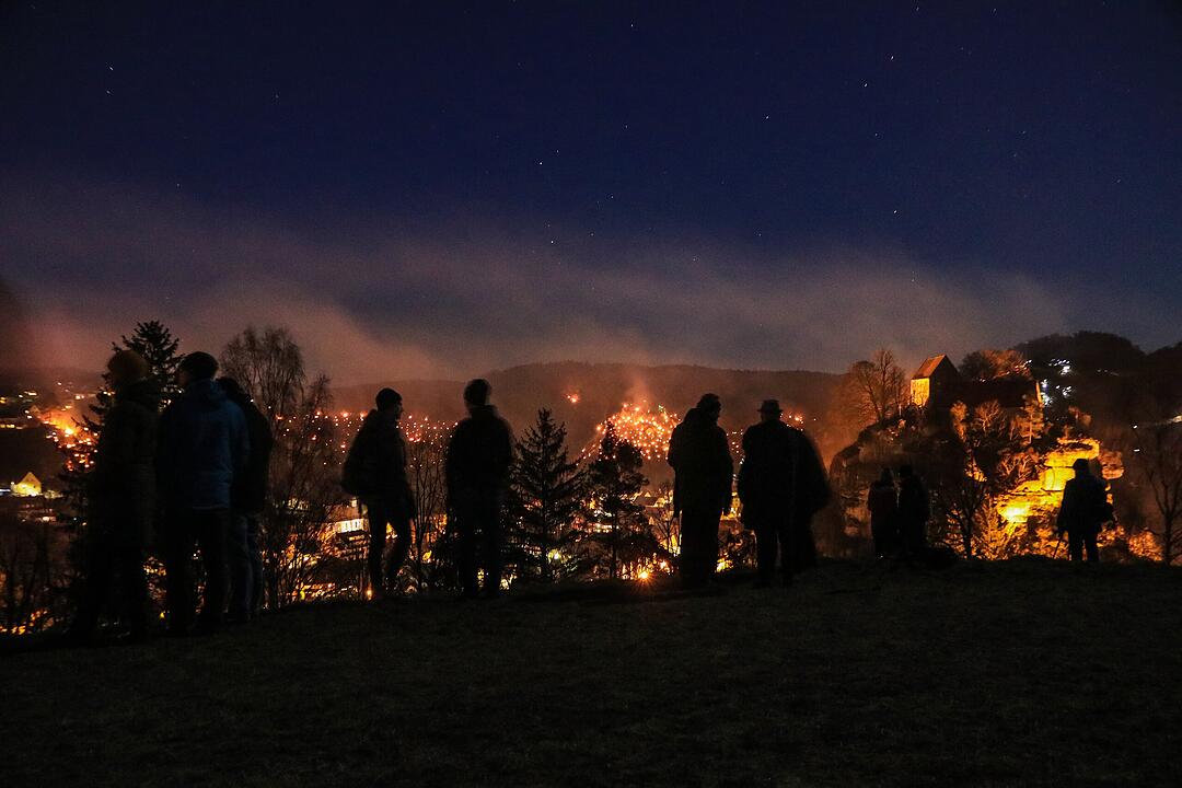 Feuerspektakel in der Fränkischen Schweiz
