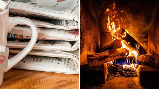 Zeitungen im Kamin verbrennen: Bußgeld droht