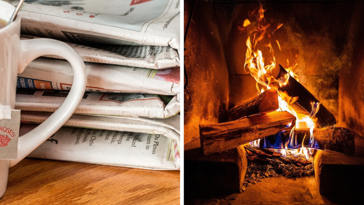 Zeitungen im Kamin verbrennen: Bußgeld droht