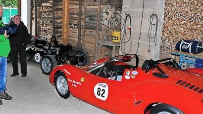Eine Scheunengarage in Würgau für den Fiat Abarth