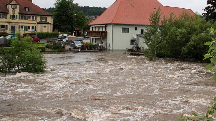 Blick auf Aischer Mühle: das Wehr ist weg! Foto: Johanna Blum