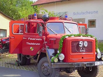 Der inzwischen schon etwas betagte Schlauchwagen der Feuerwehr. Fotos: FFW