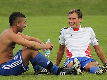 Für André Ruschig (rechts) - hier beim FC Wichsenstein mit Volkan Güla - ist die SG die achte Station in sechs Jahren. Foto: anpfiff.info/Archiv