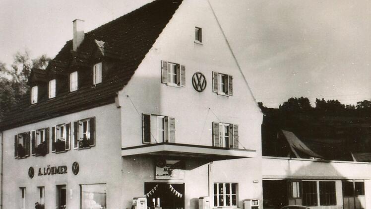 Ehemalige Tankstelle an der Ecke Sinnaustraße/Alter Schlachthofweg Repro: Archiv Jürgen Pfister