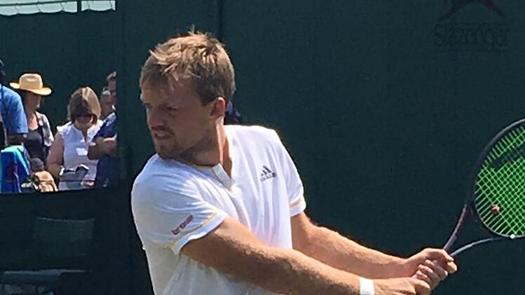 Kevin Krawietz schlug sich in Wimbledon beachtlich, doch in der 3. Runde des Doppel-Wettbewerbes war für den Witzmannsberger und seinem Partner Endstation. Foto: Rudi Krawietz