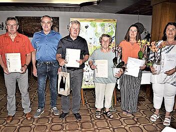 Geehrt wurden (v.l.) Gerhard Stark, Manfred Baier, Margitte Metzner, Veronika Krauß und Martina Mätzke.