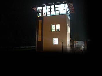 Im ehemaligen Wachturm am Grenzübergang Rottenbach/Eisfeld ist nun ein Museum beheimatet.Foto: Detlef König