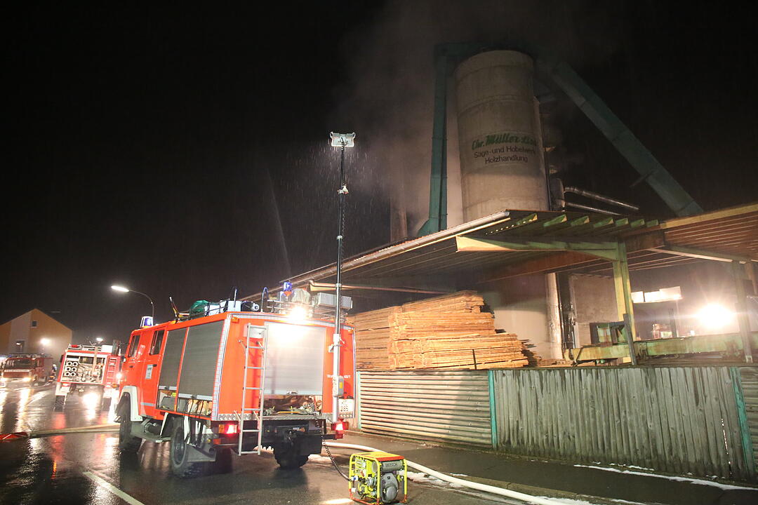 Brand in Sägewerk in Wallenfels