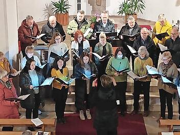 Der Sängerkranz Reichenbach beim Auftritt.