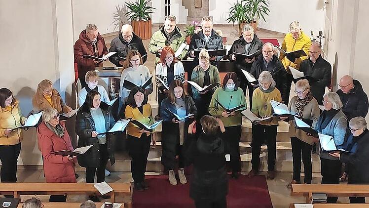 Der Sängerkranz Reichenbach beim Auftritt.