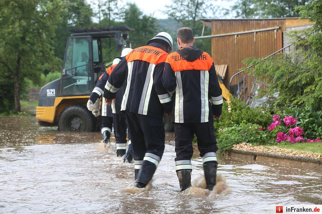 Schweres Hochwasser in Teilen Unterfrankens