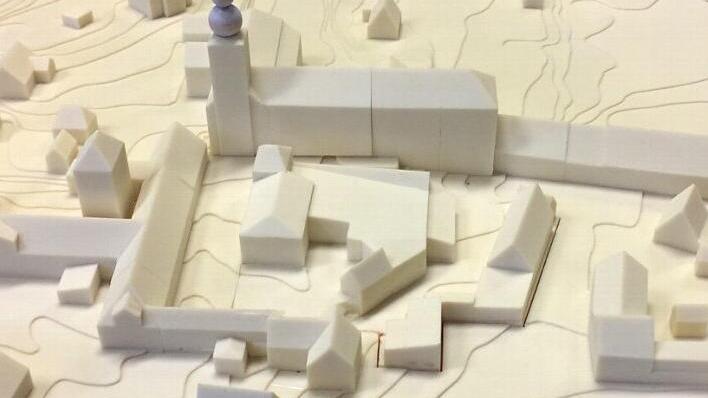 Das Modell des derzeitigen Baustandes  Fotos: privat