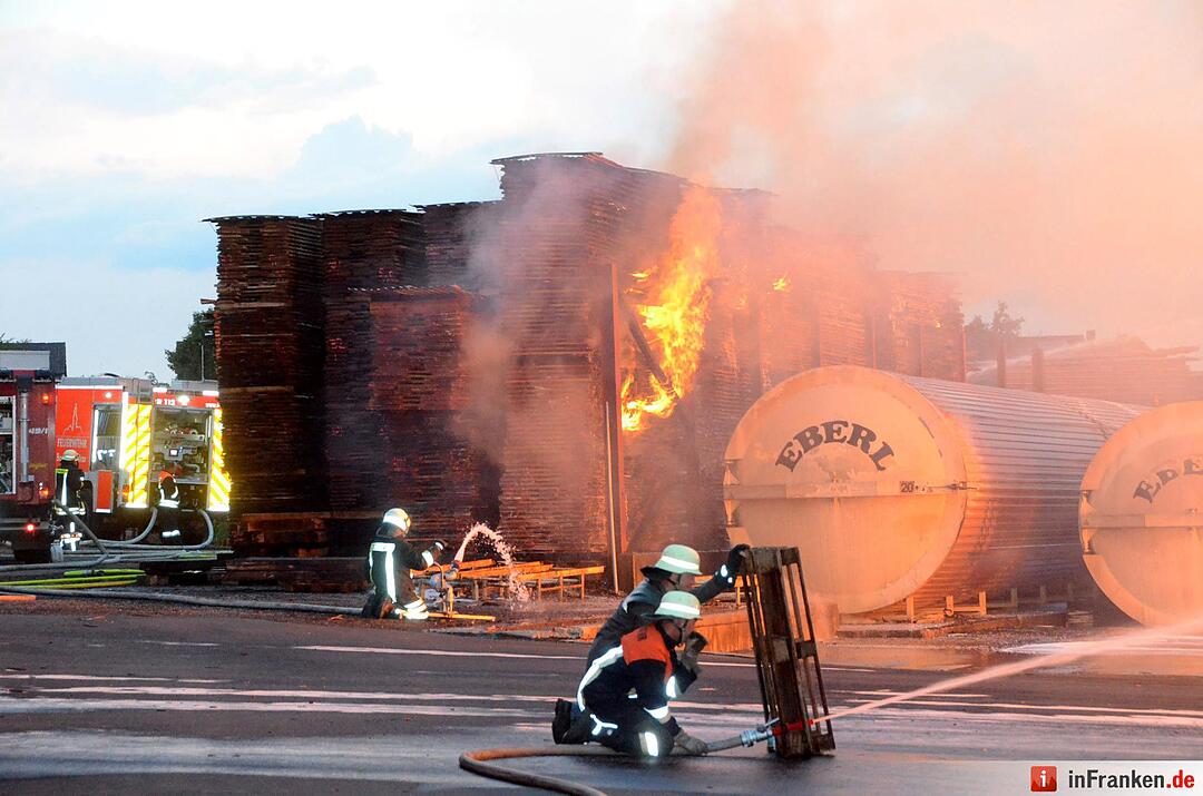 Brand im Sägewerk Untererthal