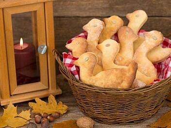 Selbstgebackene Martinsgänse