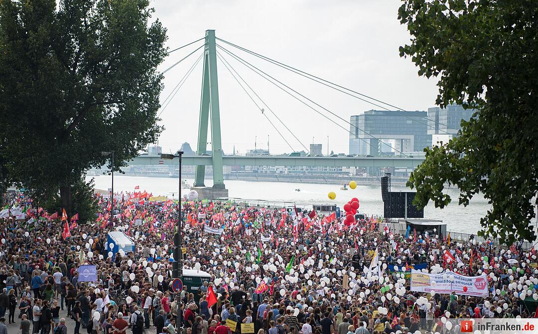 Demonstration gegen die Handelsabkommen
