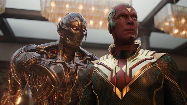 Ultron (links) ist immer noch ein Teil von Vision: Das sorgt in "VisionQuest" f&uuml;r einige Probleme.