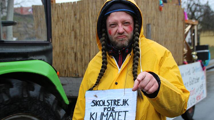 Greta Thunberg bemängelte den fehlenden Schnee in der Rhön. Foto: Johannes Schlereth