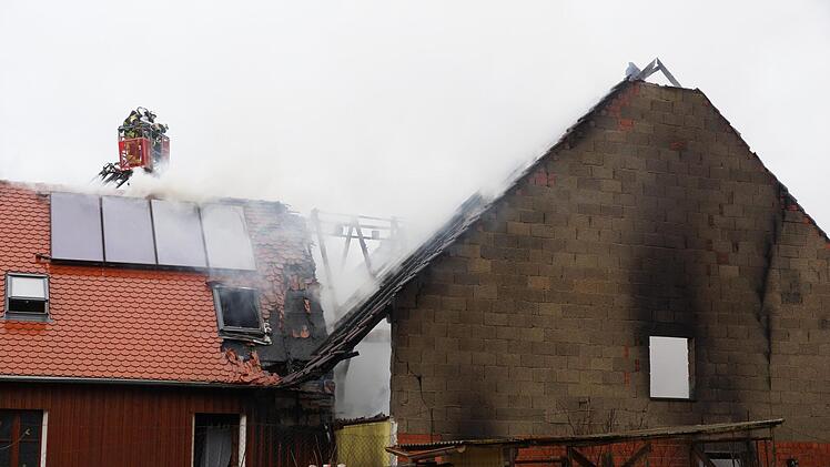Scheunenbrand in Langendorf. Foto: Arkadius Guzy