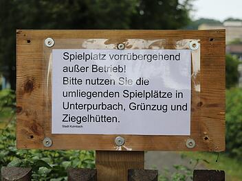 Der Spielplatz in der Blaich ist vorübergehend stillgelegt.Foto: Katrin Geyer