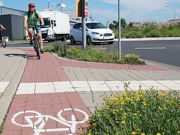 Oliver und Petra Grell aus Unterfranken haben den Kreisverkehr unbeschadet durchfahren - ein sicheres Gefühl hatten sie dabei aber nicht.  Fotos: Sebastian Schanz