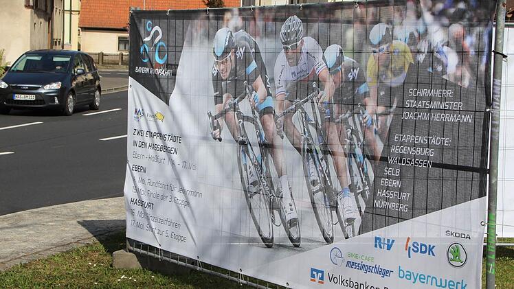 Auch den Landkreis Bamberg streift die Bayern-Rundfahrt, weswegen schon Baunach dafür Werbung gemacht wird.  Foto: Eckehard Kiesewetter