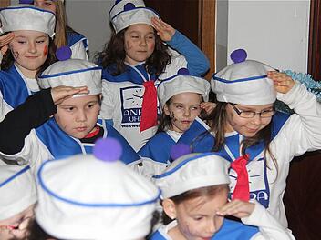 Die Jüngsten von der Rhöntanzgruppe bereichern den Fasching in Völkersleier. Fotos: Gerd Schaar