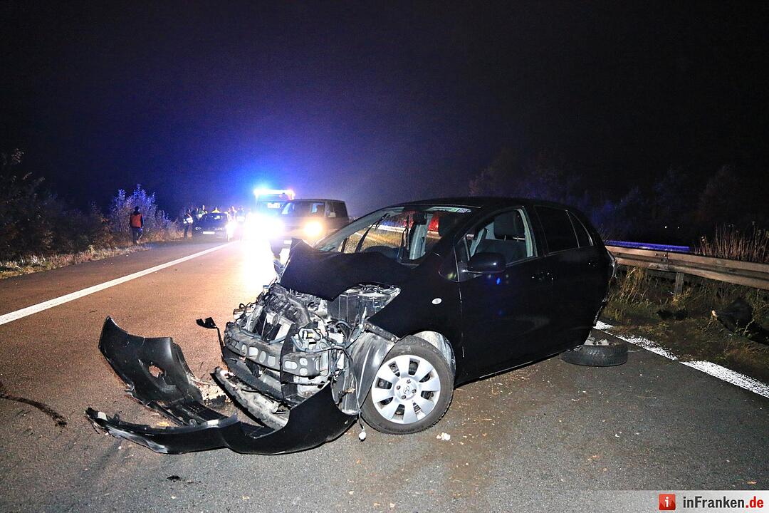 Karambolage auf der A70 bei Oberhaid