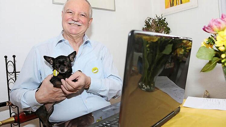 Liebhard Löffler und seine Wahlkampf-Partnerin Rosi. Foto: Matthias Hoch