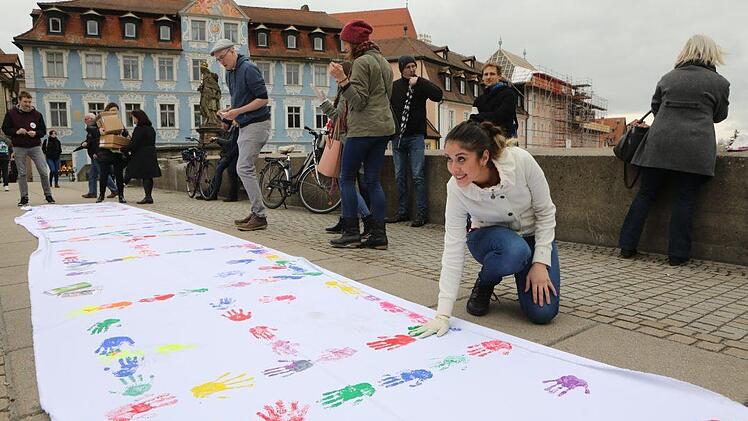 Demonstration in Bamberg am Internationalen Tag gegen Rassismus. Foto: Barbara Herbst