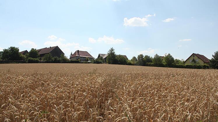 Neuer Wohnraum für Pfaffendorf: Im oberen Teil des Felds wird im Anschluss an die Wohnbebauung ein Baugebiet mit sechs Parzellen erschlossen. Die Erschließungskosten belaufen sich auf rund 385 000 Euro.  Foto: Stephan Stöckel