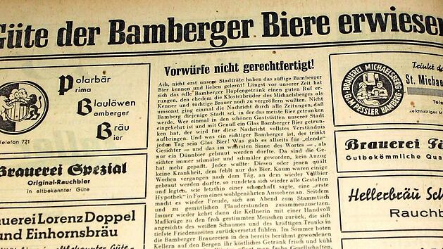 Beim Thema Bierqualit&auml;t war auch 1950 nicht zu spa&szlig;en.