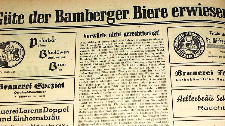 Beim Thema Bierqualität war auch 1950 nicht zu spaßen.