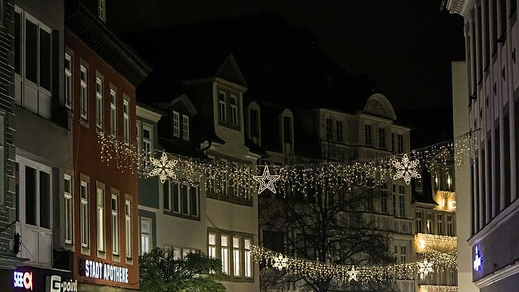 Stimmungsvolle Adventsbeleuchtung in Coburg: SpitalgasseFoto: Jochen Berger