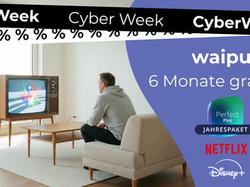 waipu.tv Cyber Week: 6 Monate gratis – Top-Streaming mit Netflix & Disney+