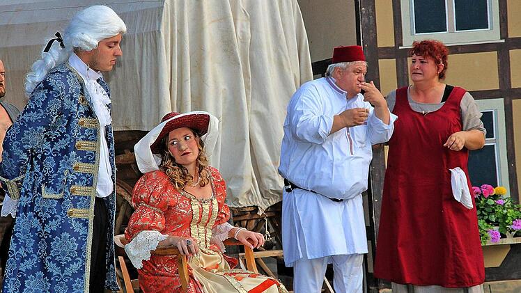 Szene aus "Der Medicus vom Orient" in Poppenlauer. Dieter Britz