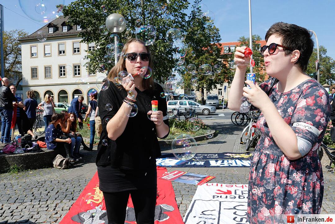 Demonstration vom Bündnis gegen Rechtsextremismus und Rassismus in Bamberg