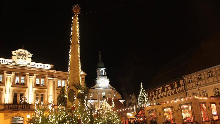 Weihnachtlicher Lichterglanz in Kulmbach Foto: Jürgen Gärtner