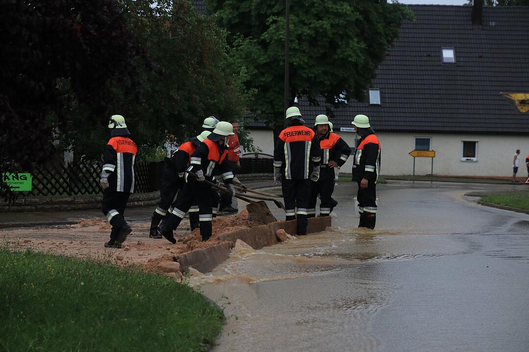 Gewitter: Wassermassen überfluten Landkreis Ansbach