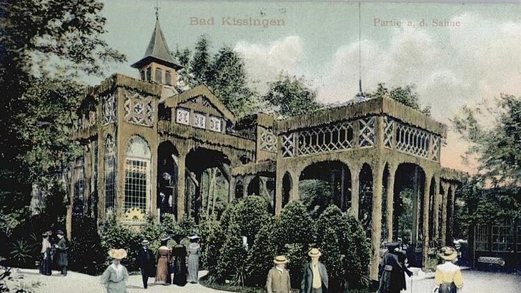 Das Salinenrestaurant war wie das Salinenbad ein Besuchermagnet. Die Postkarte ist aus dem Jahr 1908. Quelle: Sammlung Katharina Bambach