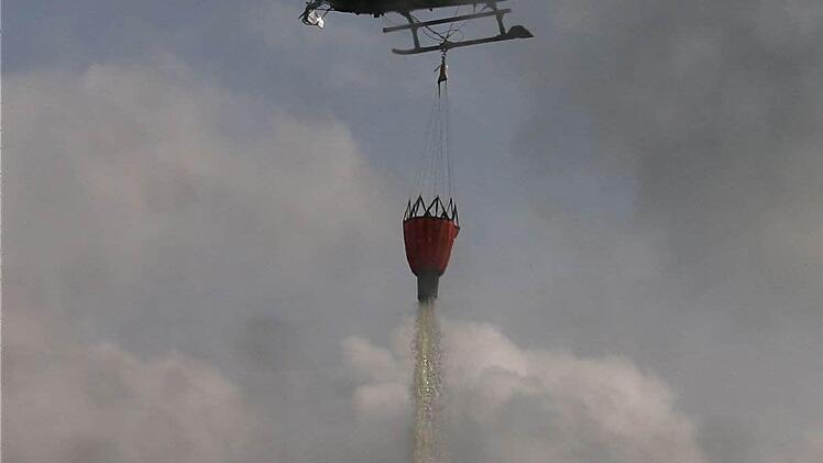 Ein Team der Bundespolizei war mit dem Hubschrauber im Einsatz.