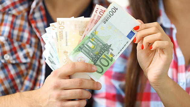 Ehepaar, Geld, Euro, Scheine, Geldscheine