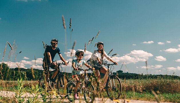 Ausgedehnte Radtouren durch Wald und Wiesen im Oberen Maintal