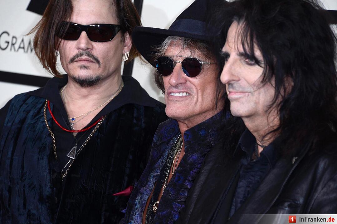 Johnny Depp, Joe Perry und Alice Cooper