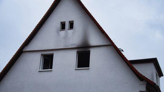 Das betroffene Haus in der Vogelstraße  Foto:   Freiwillige Feuerwehr Forchheim