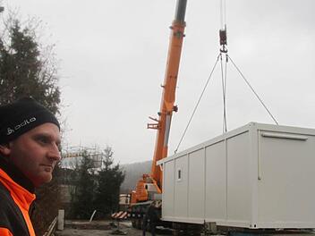 Der Leiter des Reviers Stadtsteinach, Patrick Lehmann, freut sich schon auf die neue zukunftsweisende Möglichkeit, in dem Container noch mehr Wild lebensmittelgerecht zwischenzulagern. Foto: Sonja Adam