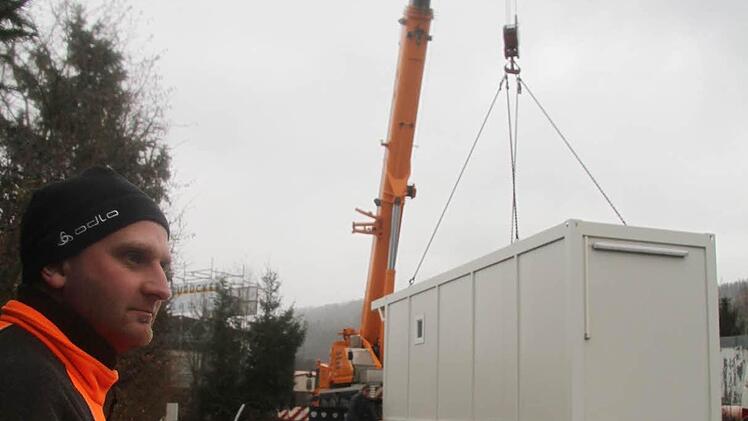 Der Leiter des Reviers Stadtsteinach, Patrick Lehmann, freut sich schon auf die neue zukunftsweisende Möglichkeit, in dem Container noch mehr Wild lebensmittelgerecht zwischenzulagern. Foto: Sonja Adam
