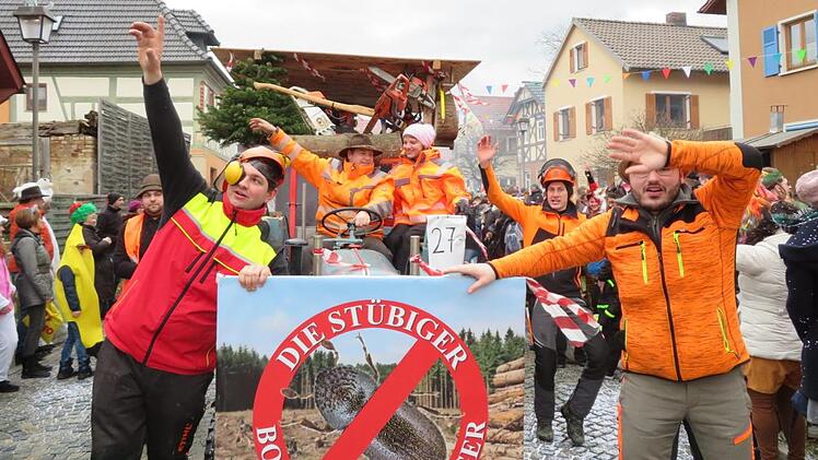 Die Stübiger Narren bekämpfen den Borkenkäfer. Foto: Schütz
