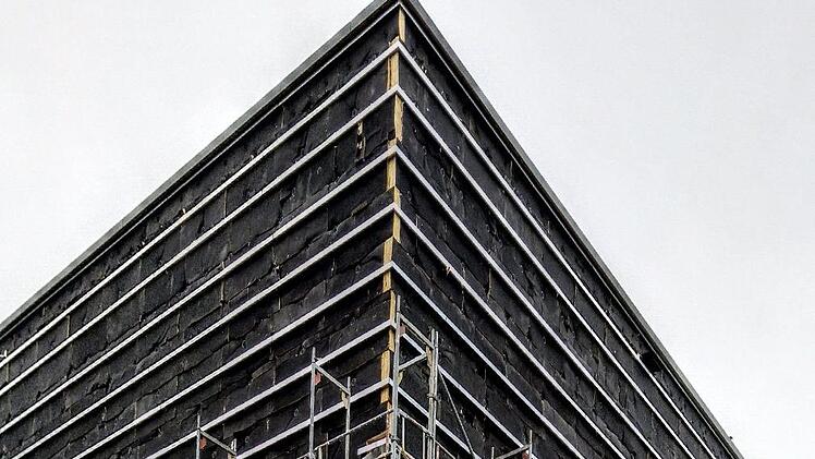 Blick auf den Rohbau des neuen CEB-Sozialgebäudes in der Bamberger Straße.Jochen Berger