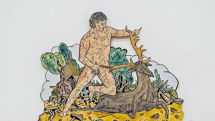 "Augenblick des Glücks" ist der Titel einer großen Ausstellung mit Werken von Moritz Götze im Kunstverein Coburg.Foto: Jochen Berger